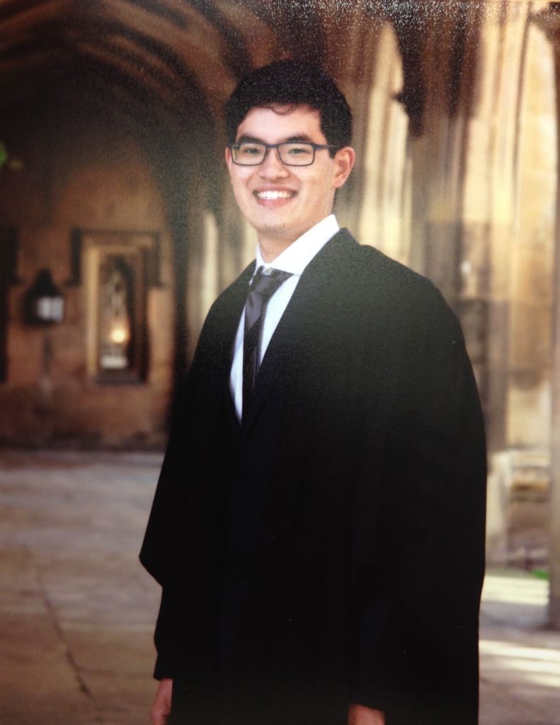 Edmond Cheng (ON 2013) at his matriculation