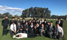 Ten boys from Japan visited Newington on exchange, and enjoyed a soccer game on Old Boys oval